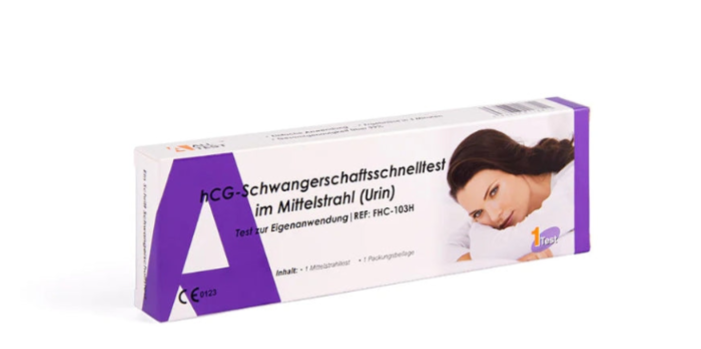 2x Schwangerschaftstest hCG, Frühtest - Mittelstrahl.