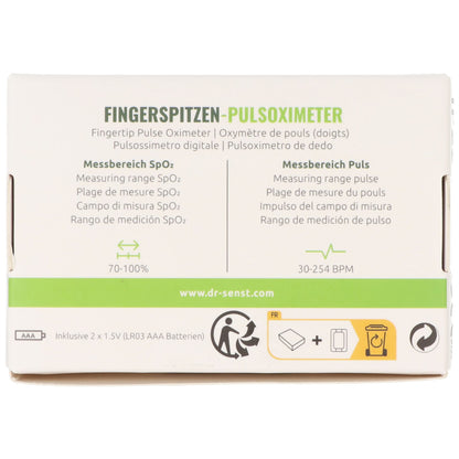 Produktinformationen "Dr. Senst® Fingerspitzen Pulsoximeter YK-80B inkl. Batterien"