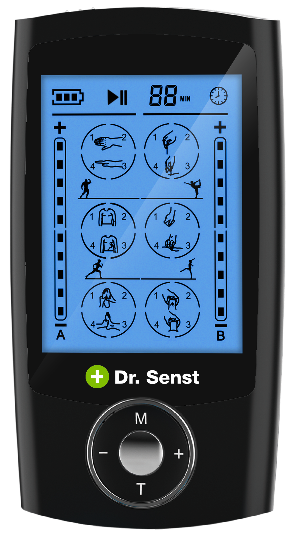 TENS-EMS-Kombigerät für Schmerztherapie und Muskelregenration (2in1) AS1080