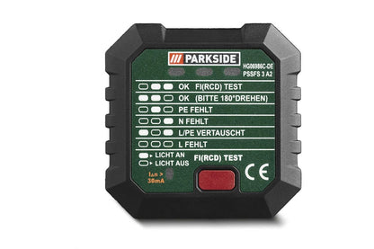 PARKSIDE Steckdosentester , mit 3-LED-Statustabelle