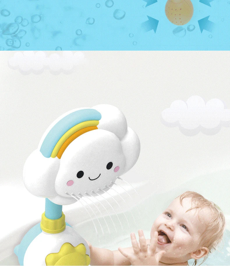 Baby Bath Toys New Cloud Rainbow Shower Bathroom Toys Clouds Model Baby Bath Toy Sprinkler Water Toy Cute Spray Shower Kids Gift