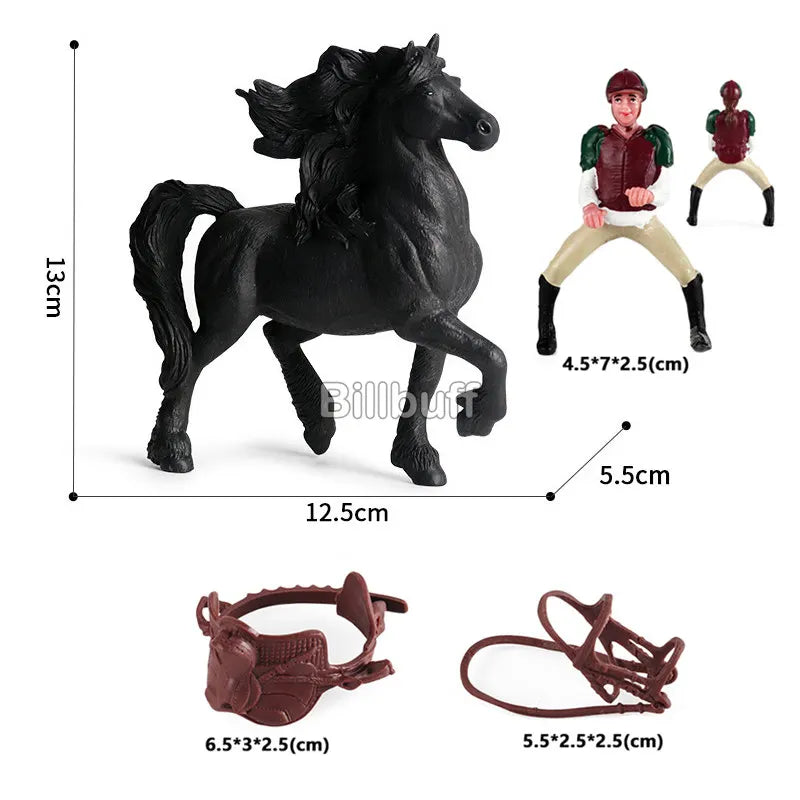 Simulation Farm Stable House Model Action Figures Emulational Horseman Animal Playset Figurine Educational toy for children Gift