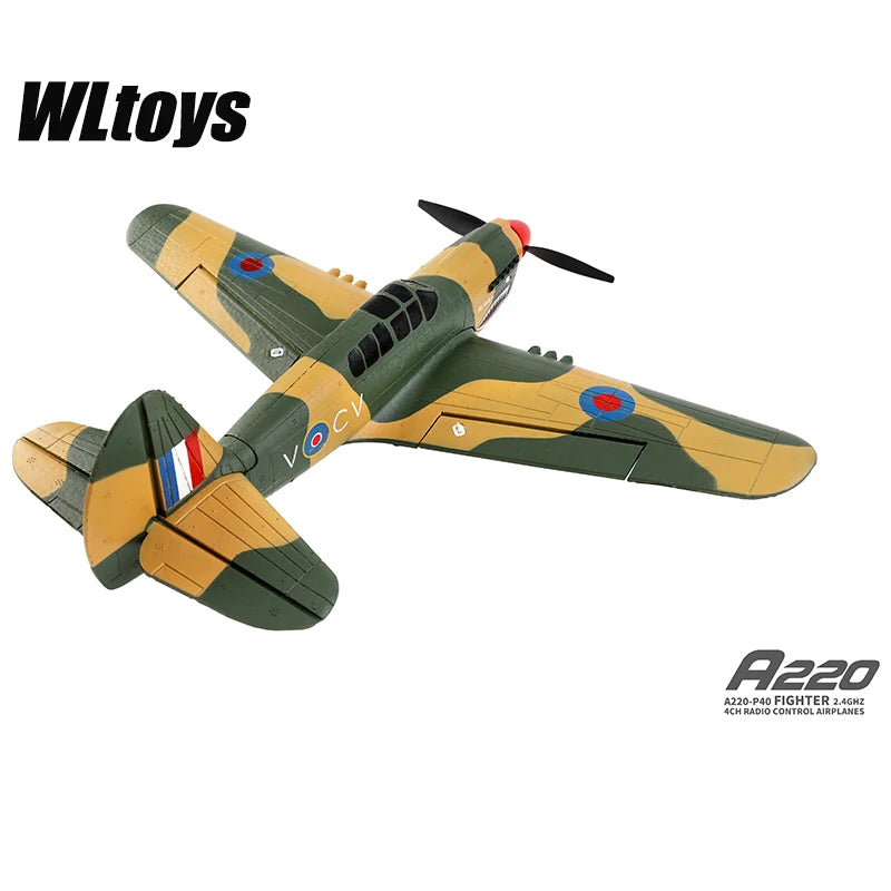 WLtoys A220 A210 A260 2.4G 4Ch 6G/3D Stunt Plane Six Axis RC Fighter RC Airplane Electric Glider Unmanned  Aircraft Outdoor Toy