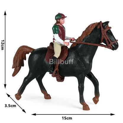 Simulation Farm Stable House Model Action Figures Emulational Horseman Animal Playset Figurine Educational toy for children Gift