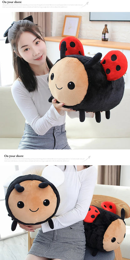 New Anime Kawaii Plush Bee Ladybug Baby Toys Speelgoed Stuffed Toys20-40CM