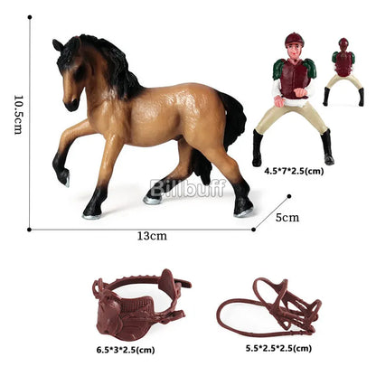 Simulation Farm Stable House Model Action Figures Emulational Horseman Animal Playset Figurine Educational toy for children Gift