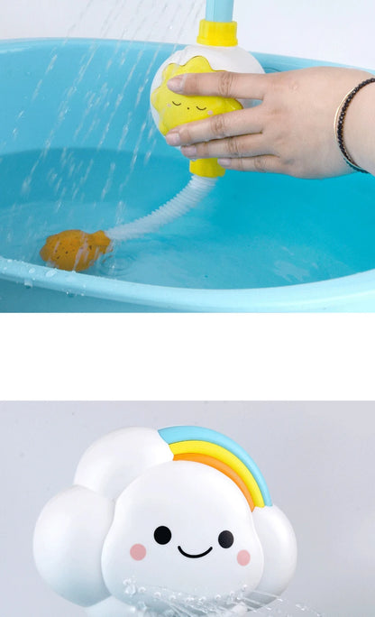 Baby Bath Toys New Cloud Rainbow Shower Bathroom Toys Clouds Model Baby Bath Toy Sprinkler Water Toy Cute Spray Shower Kids Gift