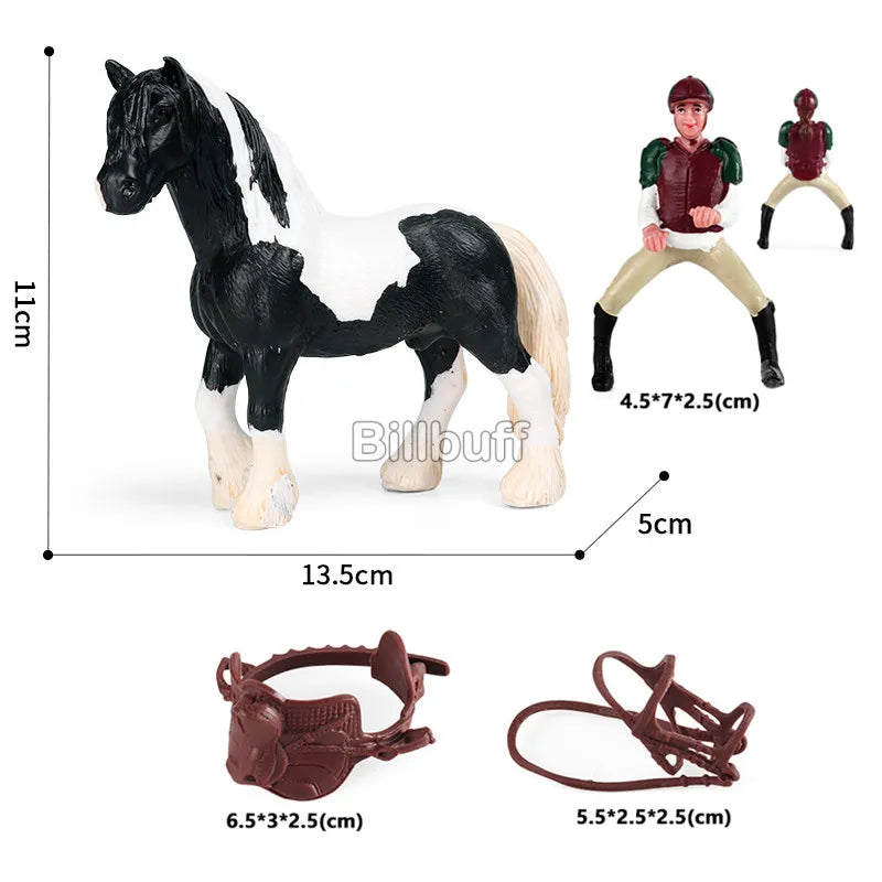 Simulation Farm Stable House Model Action Figures Emulational Horseman Animal Playset Figurine Educational toy for children Gift