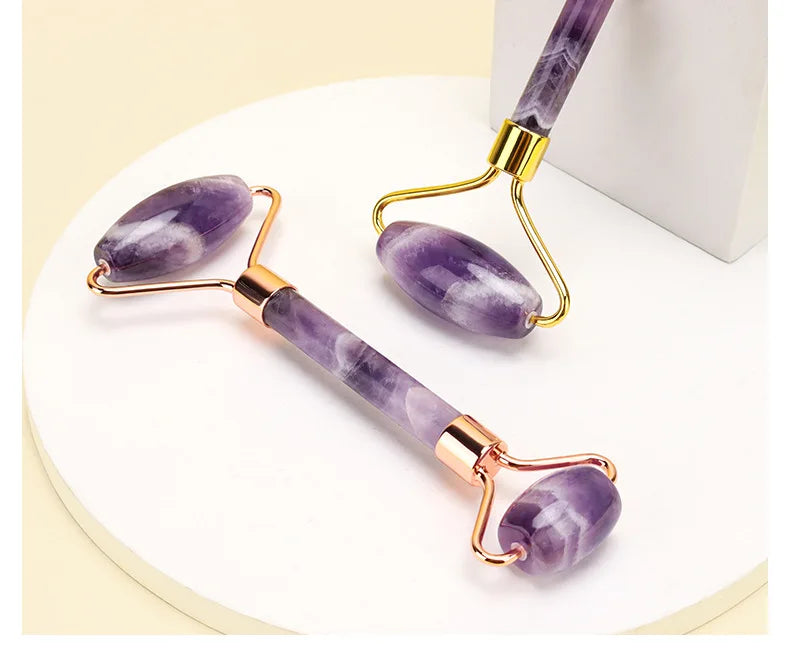 Jade Roller Gua Sha Scraper Face Lift Slimming Anti-Aging Wrinkles Massage Tool Skincare Body Guasha Detox Facial Massager