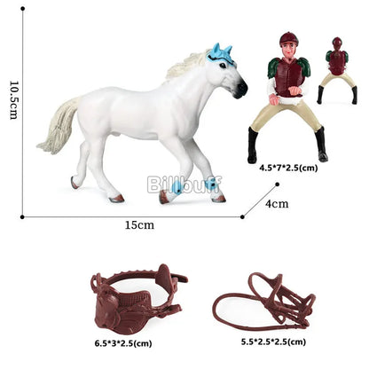 Simulation Farm Stable House Model Action Figures Emulational Horseman Animal Playset Figurine Educational toy for children Gift