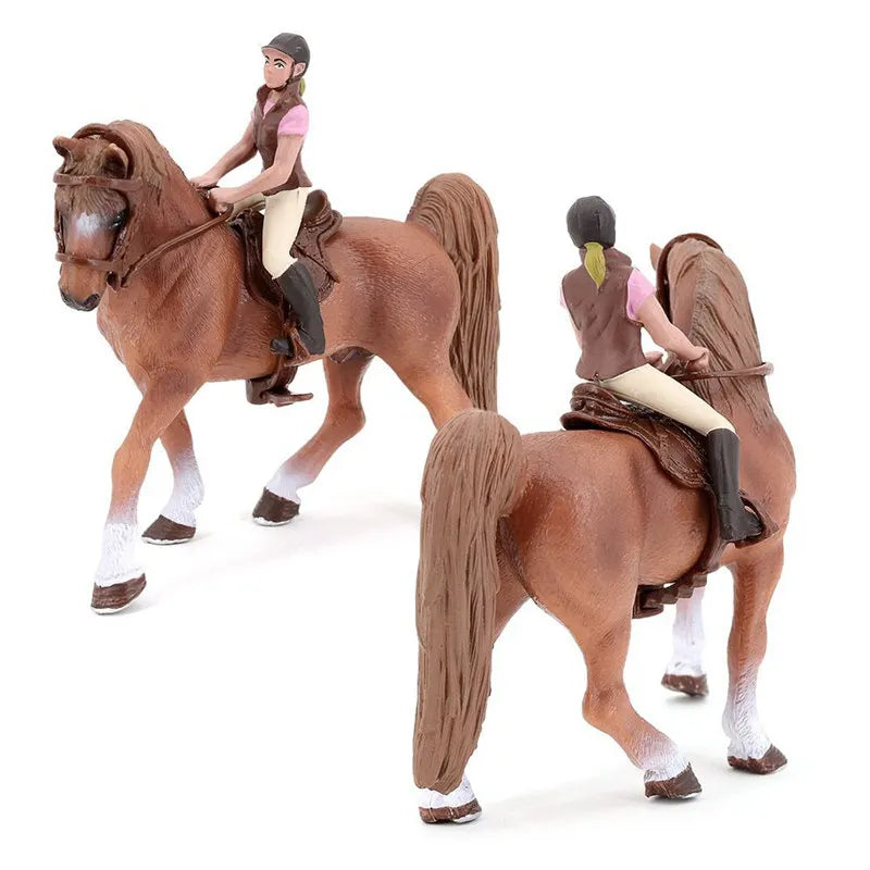 Simulation Farm Stable House Model Action Figures Emulational Horseman Animal Playset Figurine Educational toy for children Gift