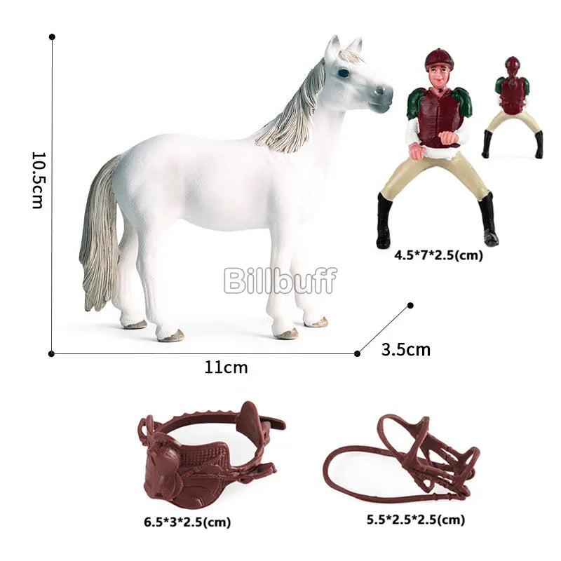 Simulation Farm Stable House Model Action Figures Emulational Horseman Animal Playset Figurine Educational toy for children Gift