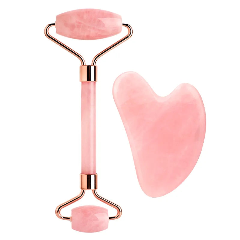 Jade Roller Gua Sha Scraper Face Lift Slimming Anti-Aging Wrinkles Massage Tool Skincare Body Guasha Detox Facial Massager