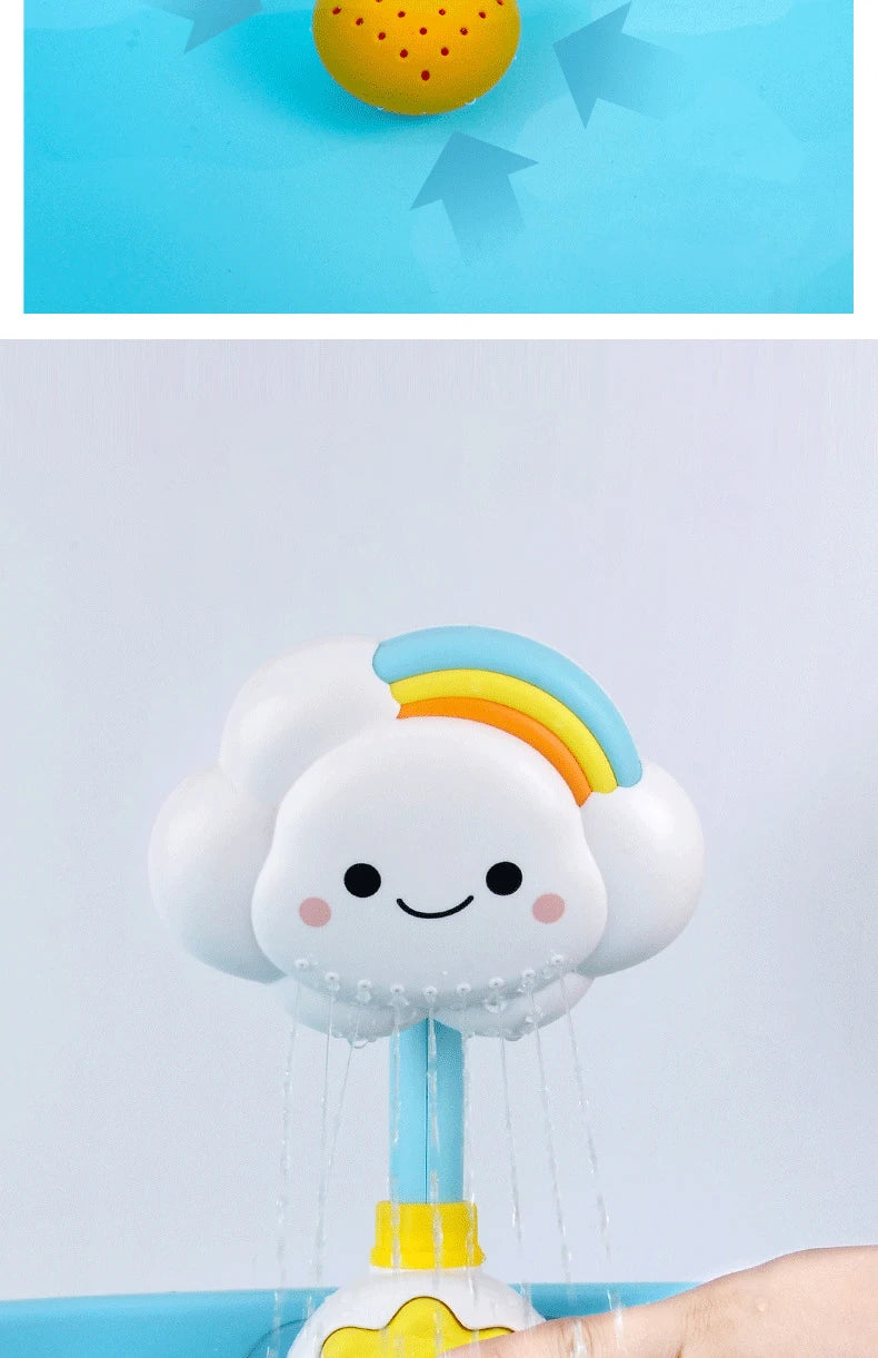 Baby Bath Toys New Cloud Rainbow Shower Bathroom Toys Clouds Model Baby Bath Toy Sprinkler Water Toy Cute Spray Shower Kids Gift