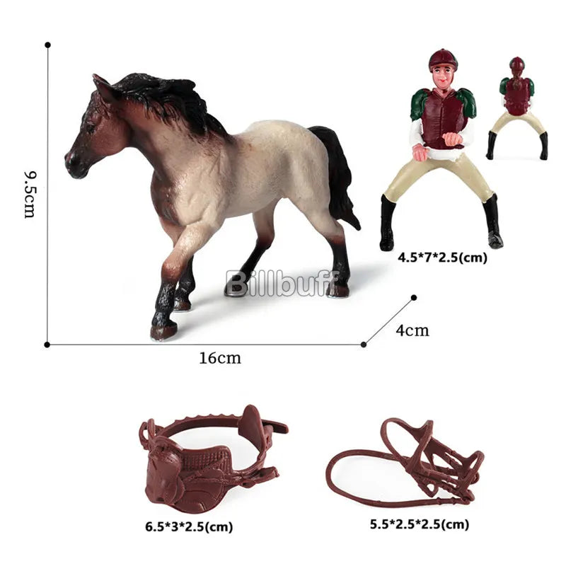 Simulation Farm Stable House Model Action Figures Emulational Horseman Animal Playset Figurine Educational toy for children Gift