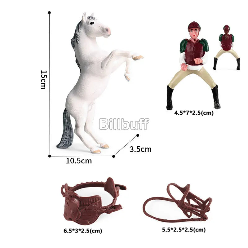 Simulation Farm Stable House Model Action Figures Emulational Horseman Animal Playset Figurine Educational toy for children Gift