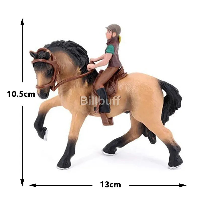 Simulation Farm Stable House Model Action Figures Emulational Horseman Animal Playset Figurine Educational toy for children Gift