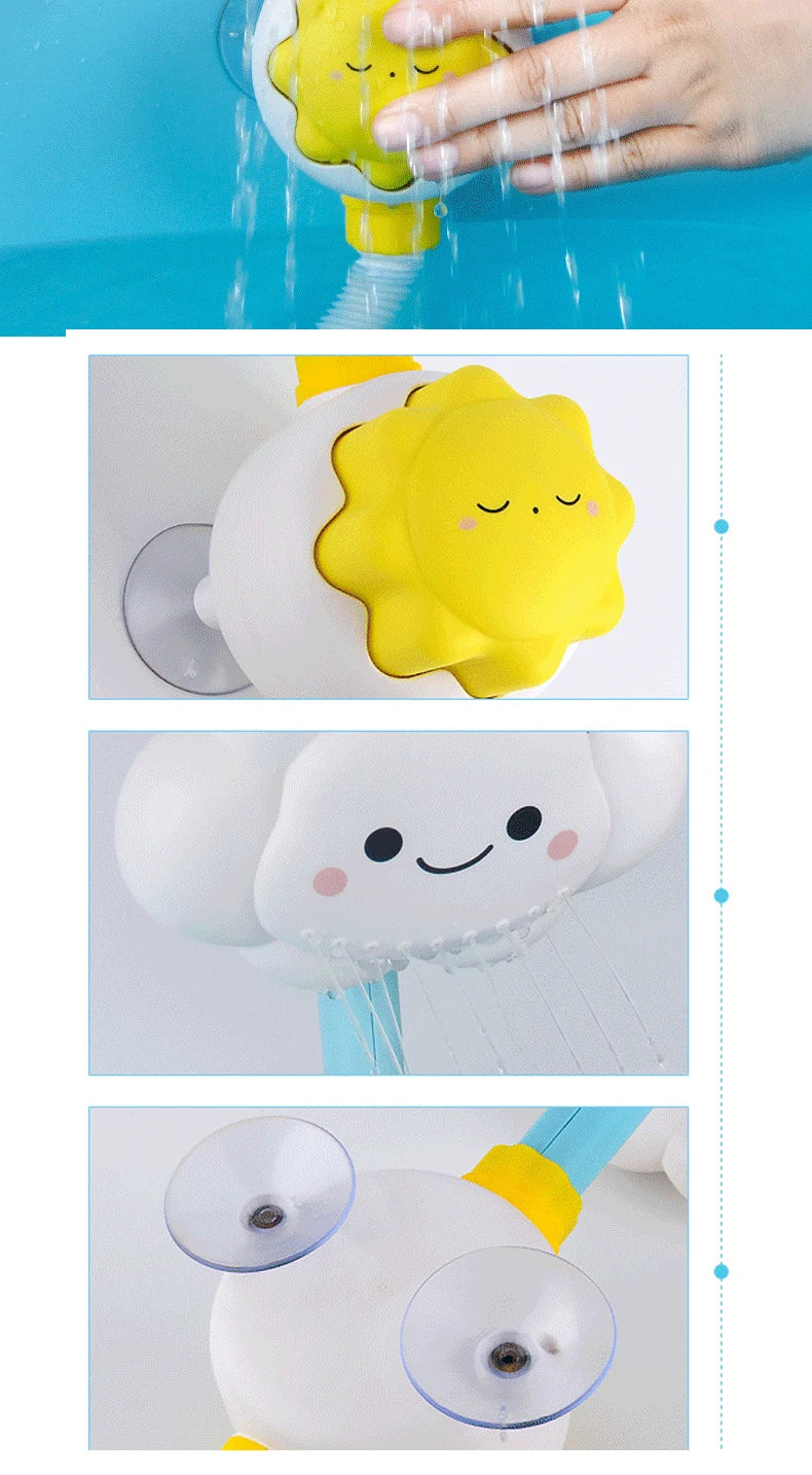 Baby Bath Toys New Cloud Rainbow Shower Bathroom Toys Clouds Model Baby Bath Toy Sprinkler Water Toy Cute Spray Shower Kids Gift