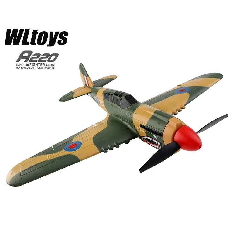 WLtoys A220 A210 A260 2.4G 4Ch 6G/3D Stunt Plane Six Axis RC Fighter RC Airplane Electric Glider Unmanned  Aircraft Outdoor Toy