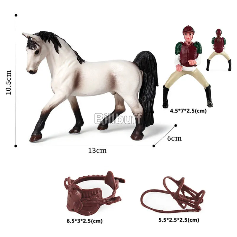 Simulation Farm Stable House Model Action Figures Emulational Horseman Animal Playset Figurine Educational toy for children Gift