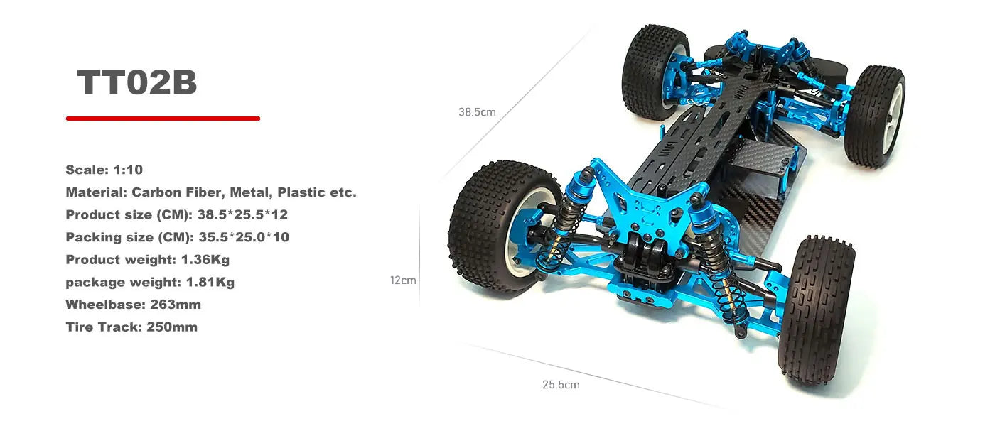 Tamiya Sakura TT02B TT02 TT01 D5 D5S TRF416 1:10 4WD RC Car Kohlefaserrahmen Al-Legierung DIY Modell Drift Racing Upgrade Teile KIT