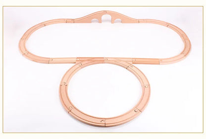 New Wooden Track Accessories Beech Wood Railway Train Track Parts fit for Brand Wood Tracks Education Toys for Children