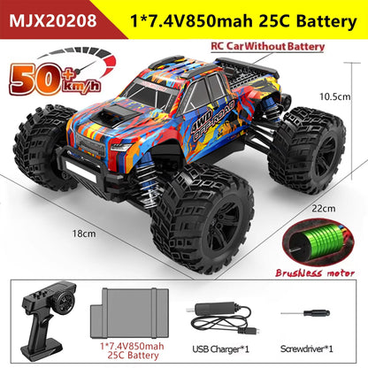 Hyper Go MJX 14303 1：14 4WD Off-Road RC Car 65KM/H LED Remote Control Cars Brushless High Speed Drift Monster Truck Rally Cars