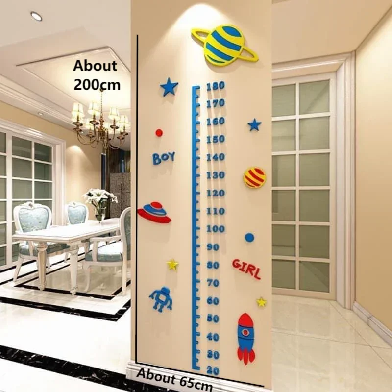 Kinder Höhe Messen Wand Aufkleber UFO Rakete Affe Höhe Charts Wand Aufkleber Nursey Decor Tapete Kinder Schlafzimmer Dekoration