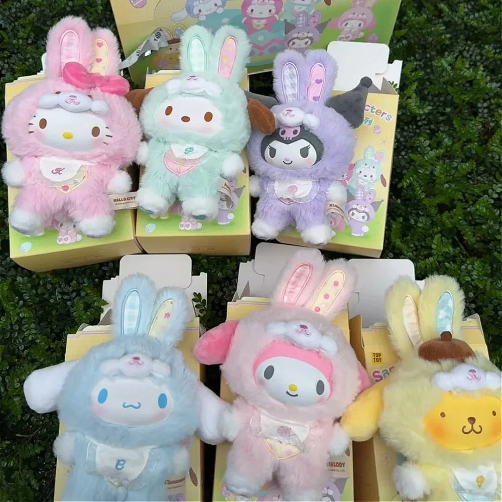 Neue Sanrio Charakter Elf Bunny Serie Blind Box Spielzeug Vinyl Gesicht Anhänger Mystery Box Cinnamoroll Kuromi Melody Puppe Überraschung Geschenke