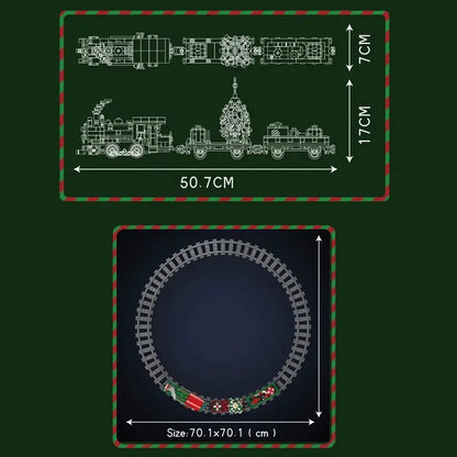 Mould King 12039 Technischer Weihnachtszug Baustein Ziegel RC Modell Puzzle Montage Zug DIY Spielzeug Weihnachten Kinder Geschenke Spielzeug