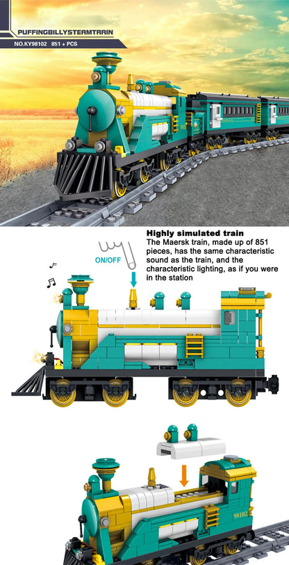 Technische Stadt Power Train High-tech Eisenbahn Track Bausteine U-bahn Fahrzeug Montieren Ziegel Spielzeug Geschenke Für Kinder Erwachsene