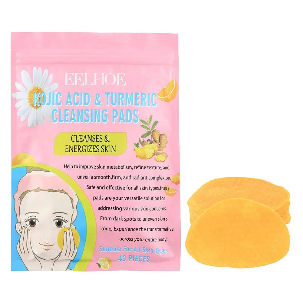 Kurkuma Koji säure Gesichts Peeling Reinigungs pads Zitrone tief reinigende Haut aufhellende Bleaching Watte pad Hautpflege