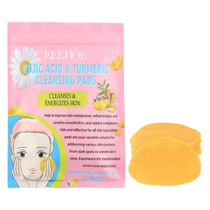 Kurkuma Koji säure Gesichts Peeling Reinigungs pads Zitrone tief reinigende Haut aufhellende Bleaching Watte pad Hautpflege