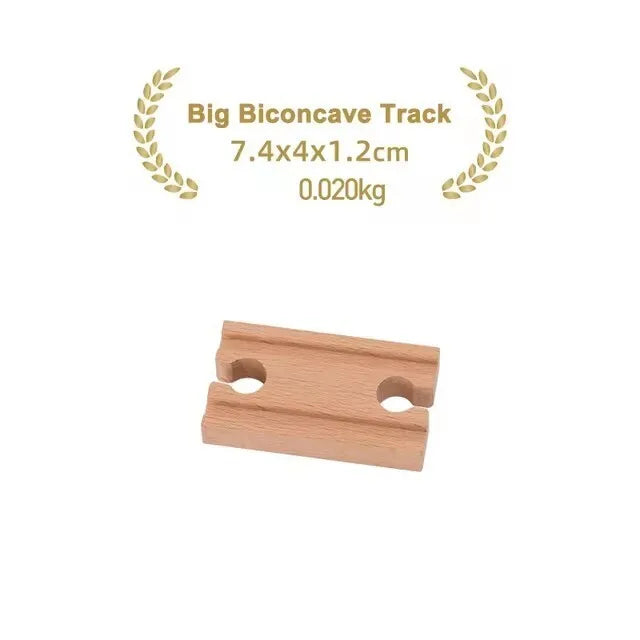 New Wooden Track Accessories Beech Wood Railway Train Track Parts fit for Brand Wood Tracks Education Toys for Children