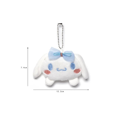 Kawaii sanrio Plüsch Schlüssel bund Puppe Hallo Kitty meine Melodie Kuromi Cinna moroll Cartoon Tier ausgestopft Anhänger Rucksack Dekoration