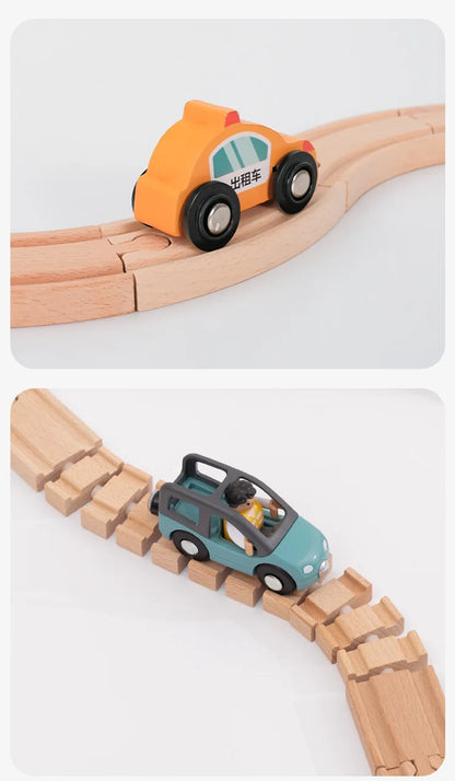 New Wooden Track Accessories Beech Wood Railway Train Track Parts fit for Brand Wood Tracks Education Toys for Children