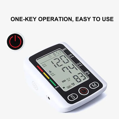 Portable Tonometer Digital LCD arm tensiometers Blood Pressure Monitor Heart rate Meter Large Cuff Sphygmomanometer Health Care