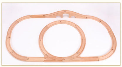 New Wooden Track Accessories Beech Wood Railway Train Track Parts fit for Brand Wood Tracks Education Toys for Children