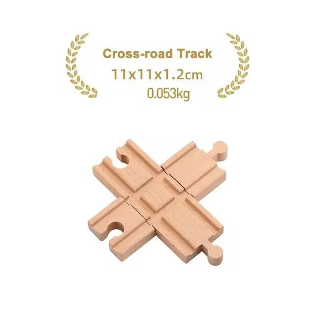 New Wooden Track Accessories Beech Wood Railway Train Track Parts fit for Brand Wood Tracks Education Toys for Children