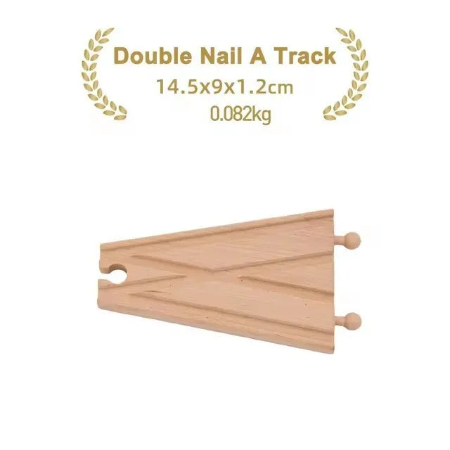 New Wooden Track Accessories Beech Wood Railway Train Track Parts fit for Brand Wood Tracks Education Toys for Children