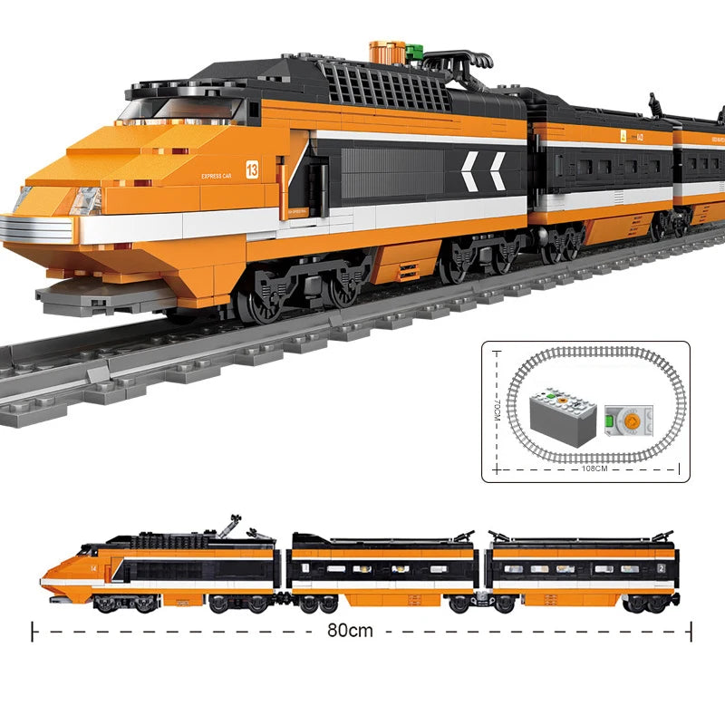 Technische Stadt Power Train High-tech Eisenbahn Track Bausteine U-bahn Fahrzeug Montieren Ziegel Spielzeug Geschenke Für Kinder Erwachsene