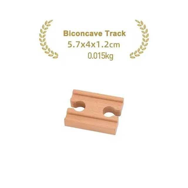 New Wooden Track Accessories Beech Wood Railway Train Track Parts fit for Brand Wood Tracks Education Toys for Children