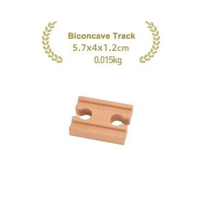 New Wooden Track Accessories Beech Wood Railway Train Track Parts fit for Brand Wood Tracks Education Toys for Children