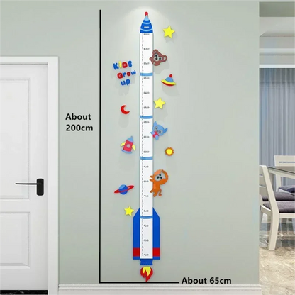 Kinder Höhe Messen Wand Aufkleber UFO Rakete Affe Höhe Charts Wand Aufkleber Nursey Decor Tapete Kinder Schlafzimmer Dekoration