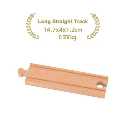 New Wooden Track Accessories Beech Wood Railway Train Track Parts fit for Brand Wood Tracks Education Toys for Children