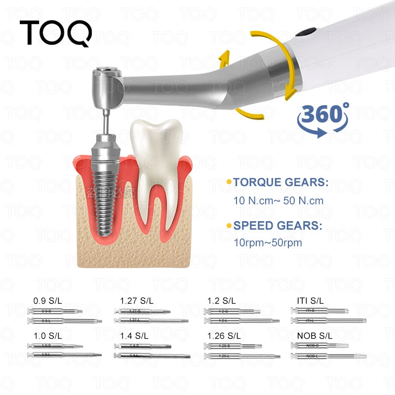 Tragbare Dental Implantat Drehmoment Elektrische Schlüssel Drehmoment Fahrer Zahnmedizin Universal Implantat Reparatur Werkzeuge mit 16 Stücke Schrauben