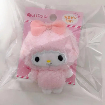 Sanrio mein süßes Klavier Kawaii Plüsch Füllung Puppe Anhänger rosa Lamm Gummis chnur Cartoon Plüsch Brosche Mädchen Dekoration Geburtstag