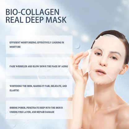 Collagen Anti Wrinkle Facial Mask Fade Face Fine Line Lift Firm Skin Anti-Aging Moisturizing Brighten Skin Care Korean Cosmetics