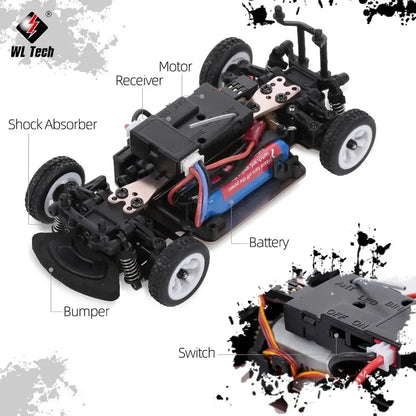 WLtoys K969 1:28 4WD 2.4G Mini RC Racing Car High Speed Off-Road Remote Control Drift Toys Alloy Vehicle for Children Kids Gift