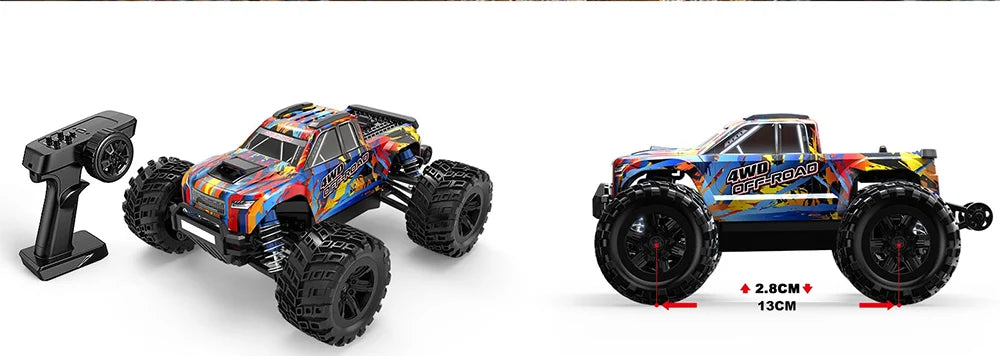 Hyper Go MJX 14303 1：14 4WD Off-Road RC Car 65KM/H LED Remote Control Cars Brushless High Speed Drift Monster Truck Rally Cars